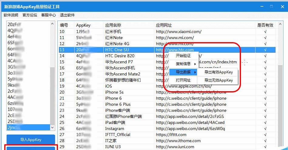 AppKey 批量验证工具 操作方法2