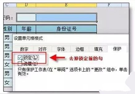 在Excel表格中怎么给列加密6