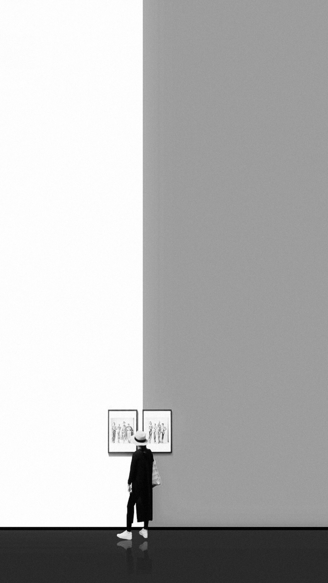 个性黑白孤独图片手机壁纸组图6