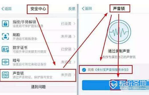 支付宝声音锁在哪里？