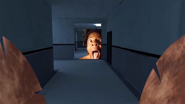Horror Face Chasing Time
